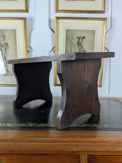 fig 1. 19th Century Walnut Ecclesiastical Prayer Stool