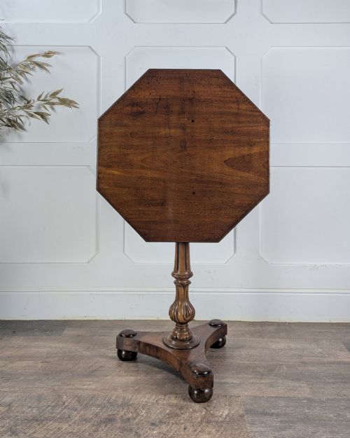 fig 1. William Iv Walnut Snap-Top Tea Table