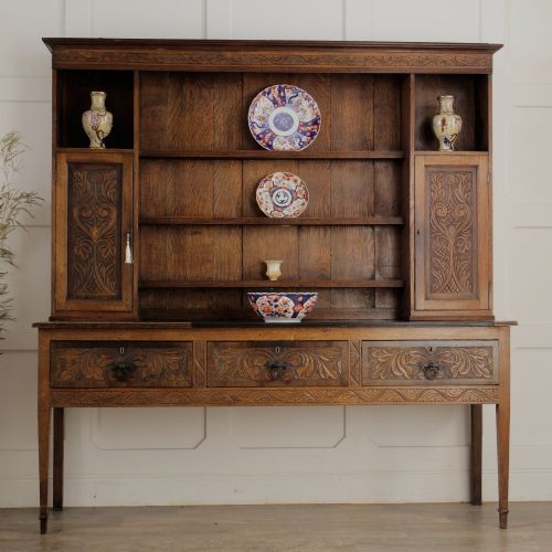 Mid-19th-century Carved Oak Dresser / Sideboard