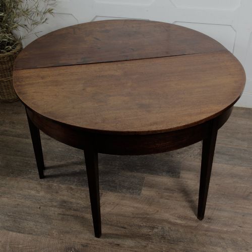 Pair of Georgian Walnut Demilune Tables