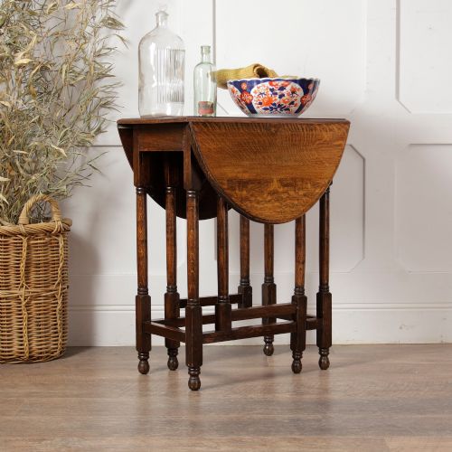 Vintage Honey Oak Gateleg Side Table