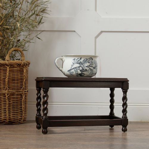 19th-century Carved Stool / Stand