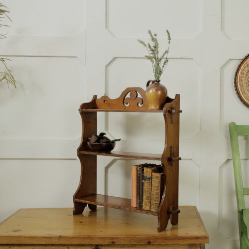 Vintage Solid Wood Wall Shelving Unit