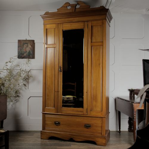 Early 20th-century Satinwood Wardrobe