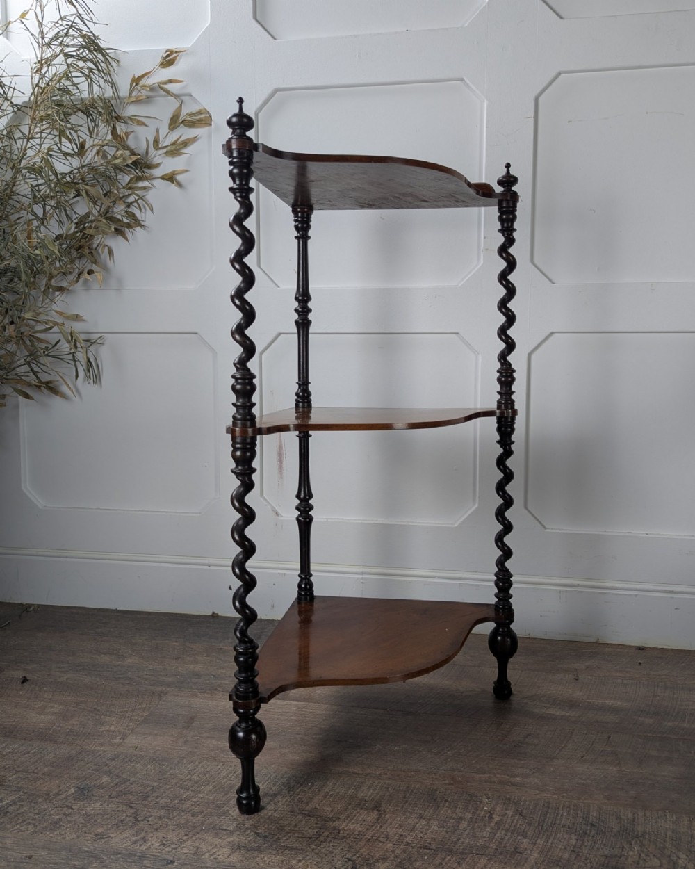"Victorian Mahogany Barley Twist Whatnot "