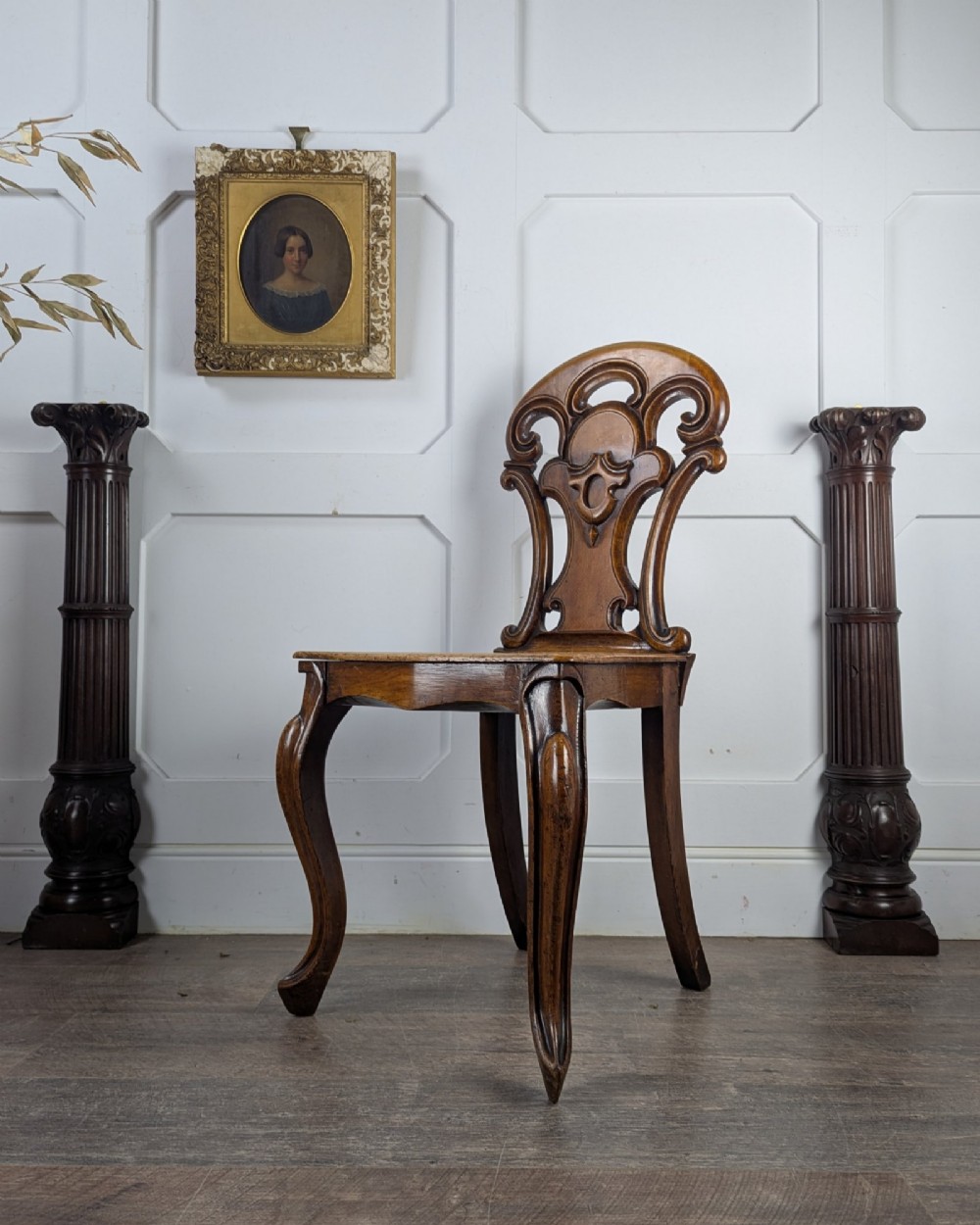 Victorian Oak Shield-Back Chair