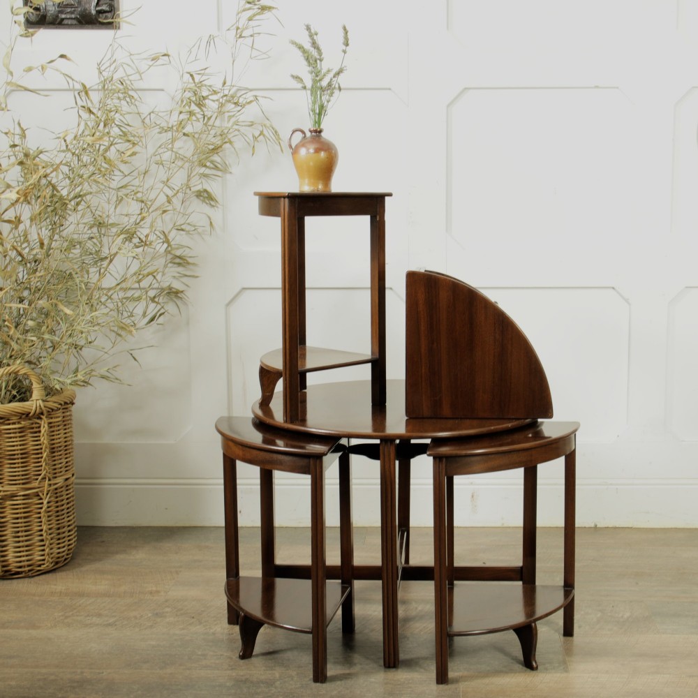 Edwardian Circular Nest Of Five Mahogany Tables