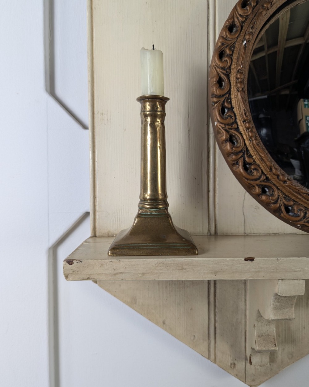 19th Century Hand-Made Brass Candlestick