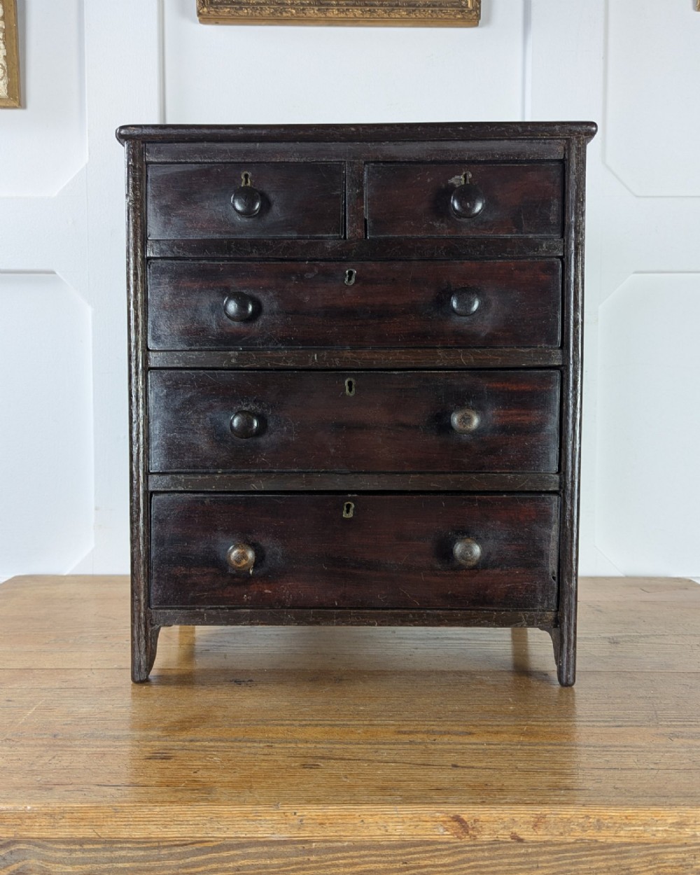19th Century Apprentice, Miniture, Antique Chest Of Drawers