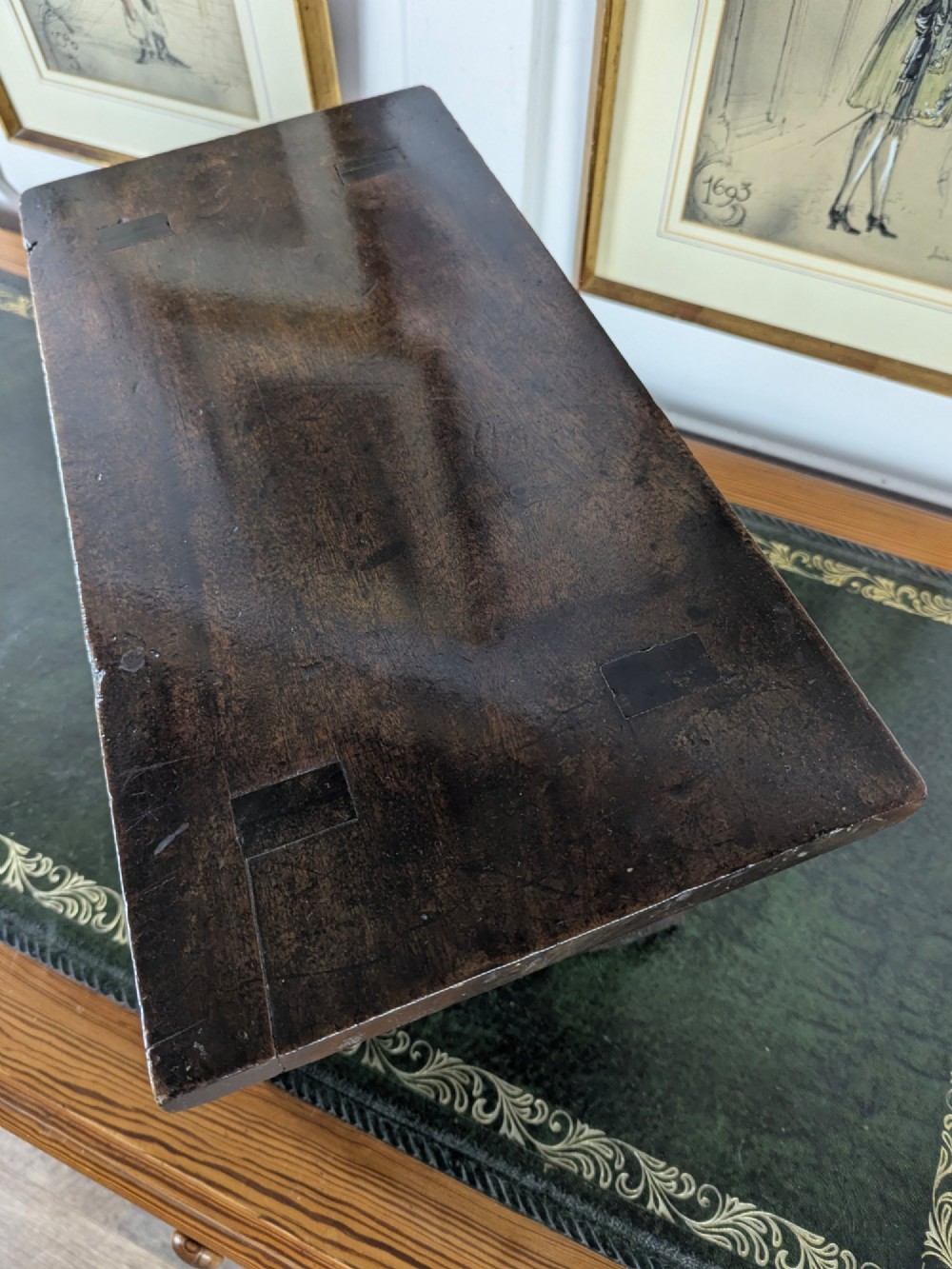 19th Century Walnut Ecclesiastical Prayer Stool View III