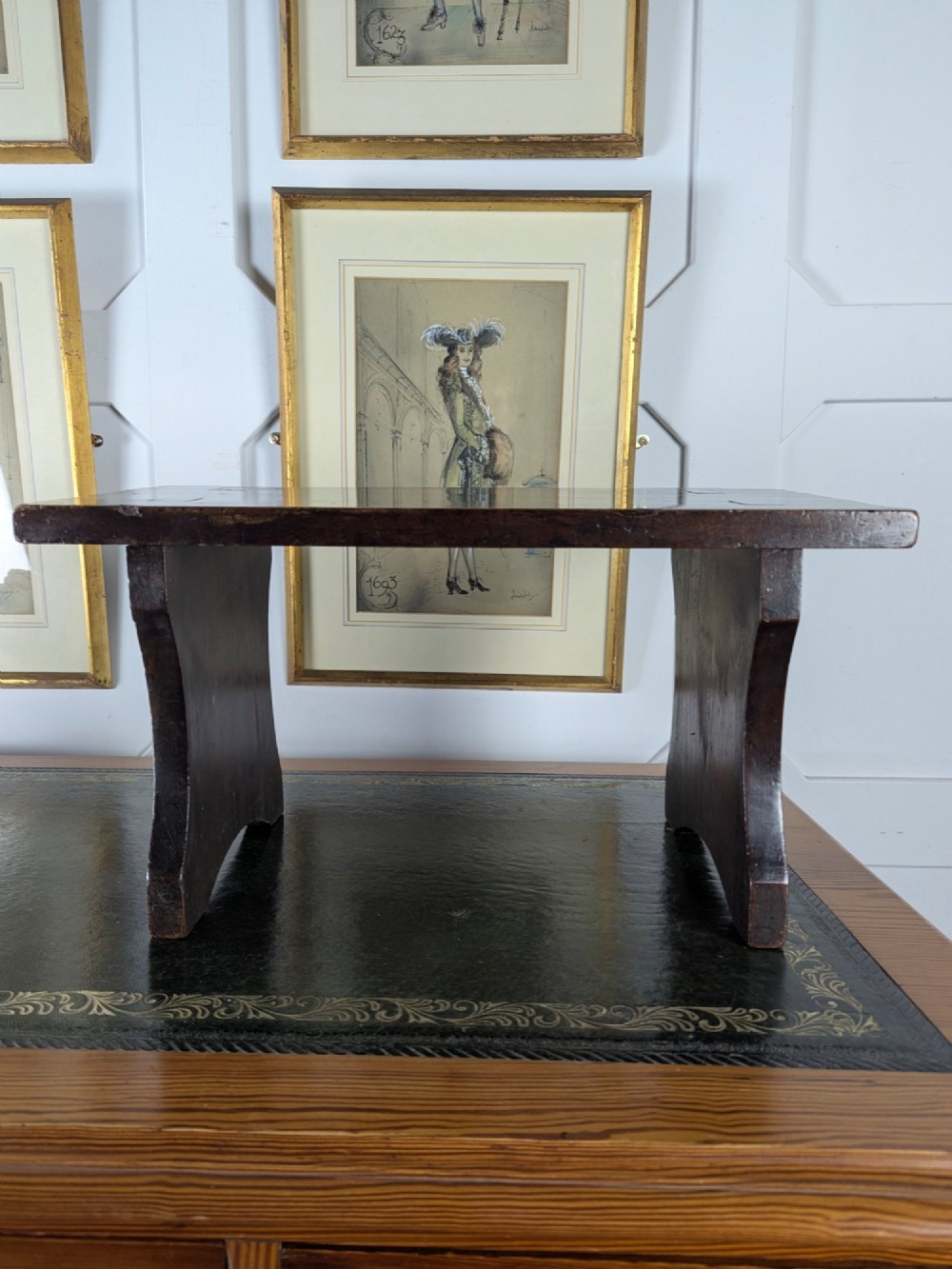 19th Century Walnut Ecclesiastical Prayer Stool View VI