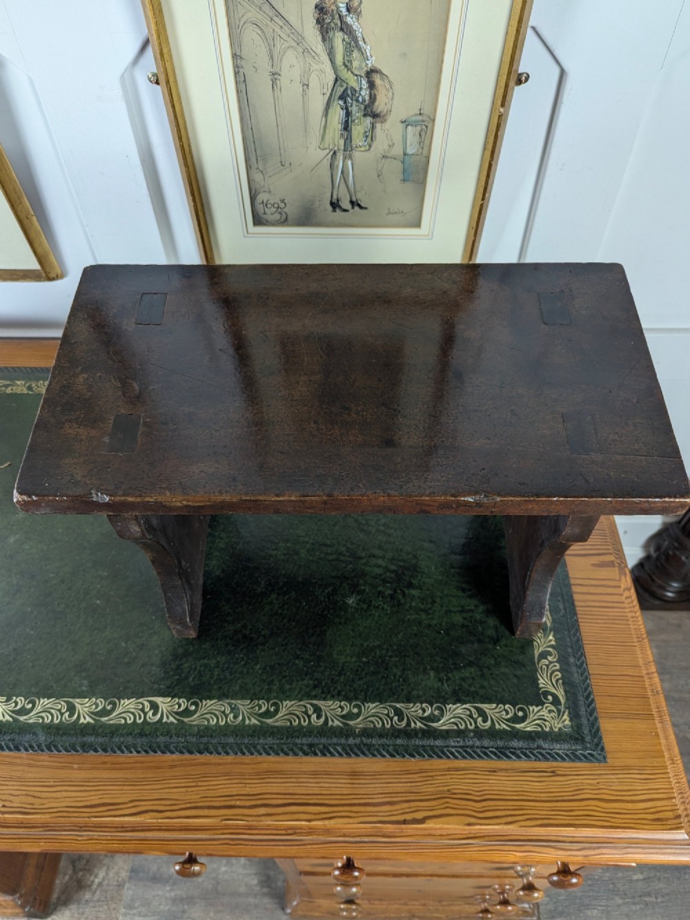 19th Century Walnut Ecclesiastical Prayer Stool View VII