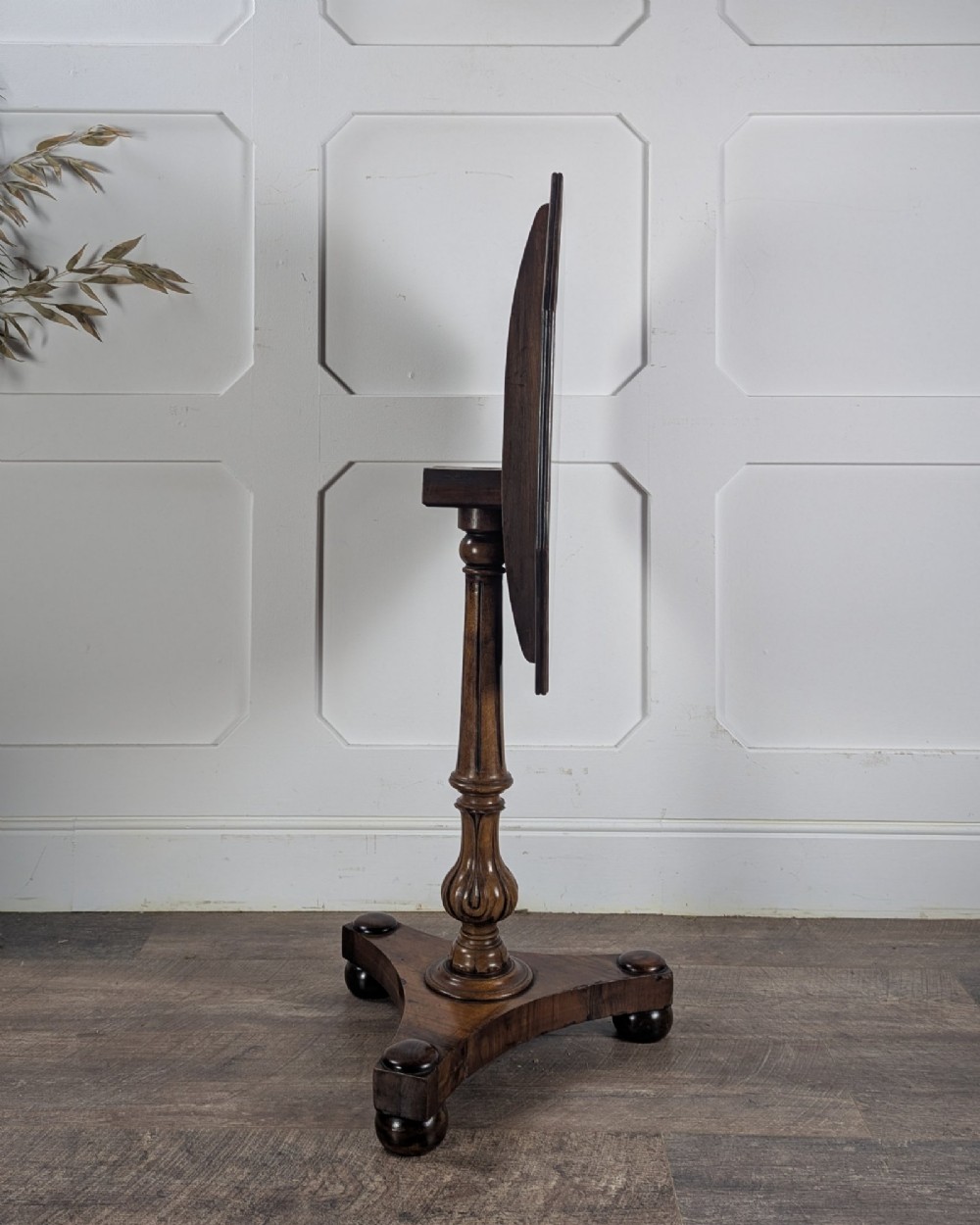 William Iv Walnut Snap-Top Tea Table View III