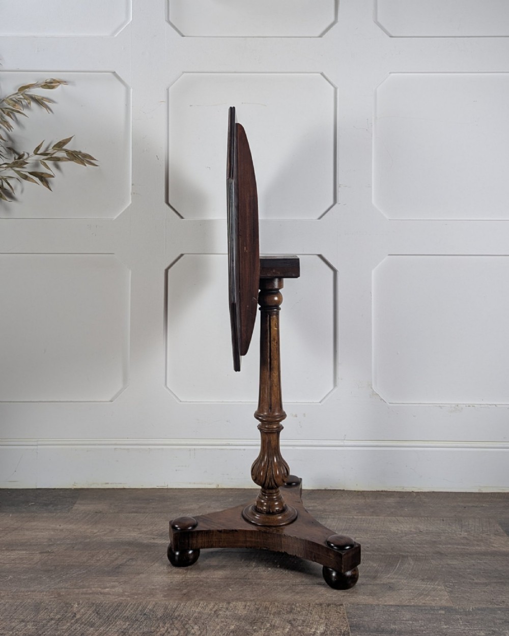 William Iv Walnut Snap-Top Tea Table View V