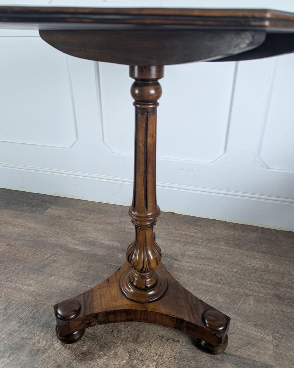 William Iv Walnut Snap-Top Tea Table View XI
