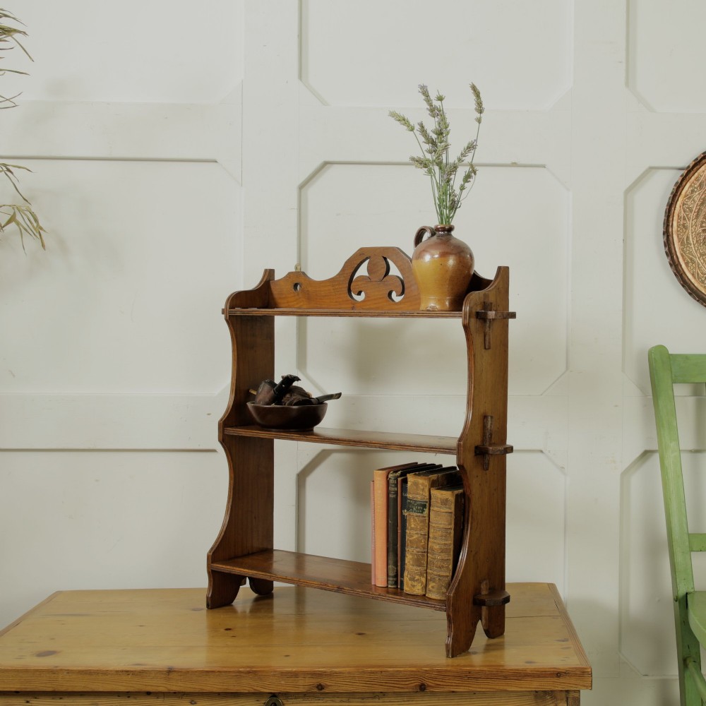 Vintage Solid Wood Wall Shelving Unit