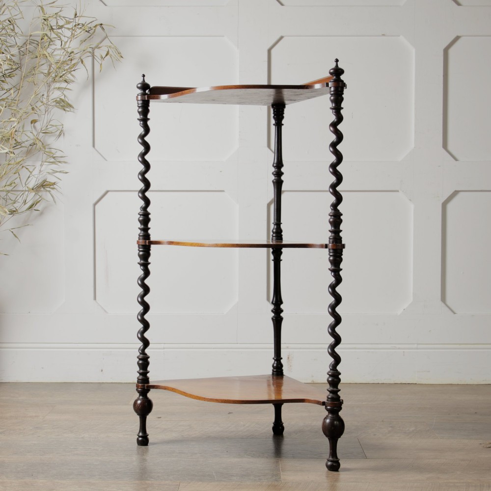 Victorian Mahogany Barley Twist Whatnot