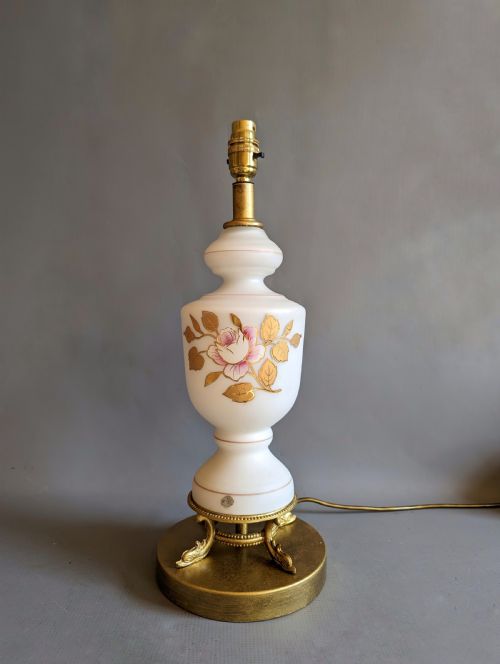 1920S SINGLE CERAMIC GILDED BASE TABLE LAMP