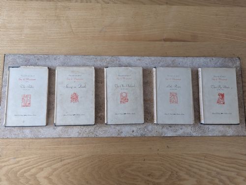 books part collection of 5 novels by guy de maupassant - CATEGORY: ANTIQUE MISCELLANEOUS - DATED 1850