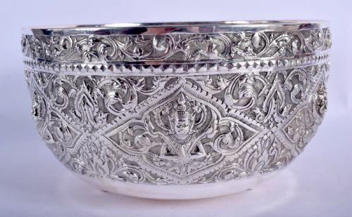 Buddhistic Silver Bowl