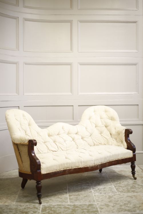 19th Century Mahogany Framed French Sofa