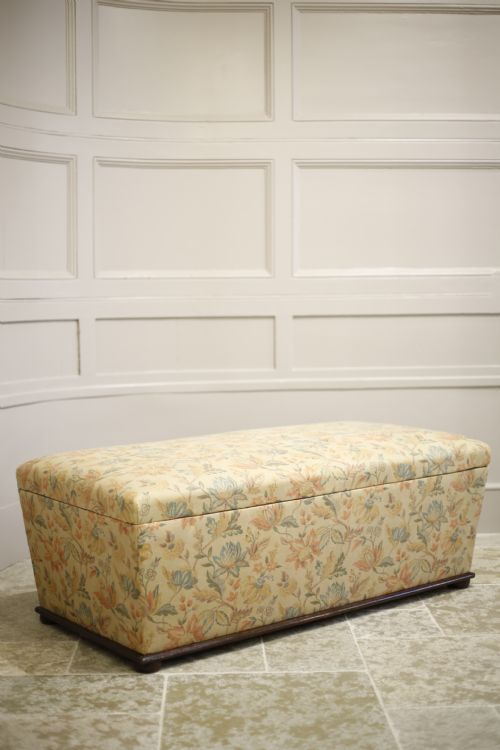 Large Victorian Upholstered Storage Ottoman