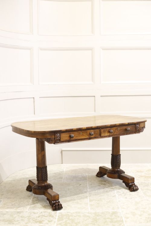 Exceptional Quality Regency Rosewood Library Table