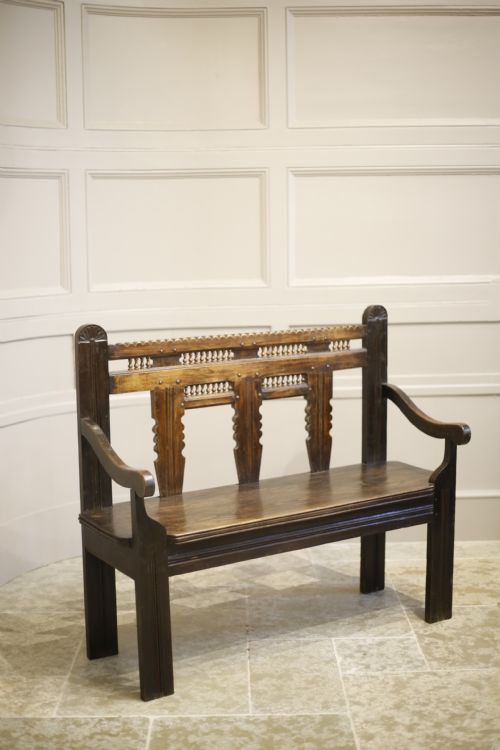 19th Century French Breton Country Bench