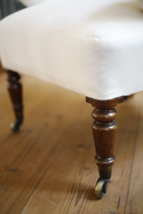 fig 1. 19th century English country house buttoned back armchair