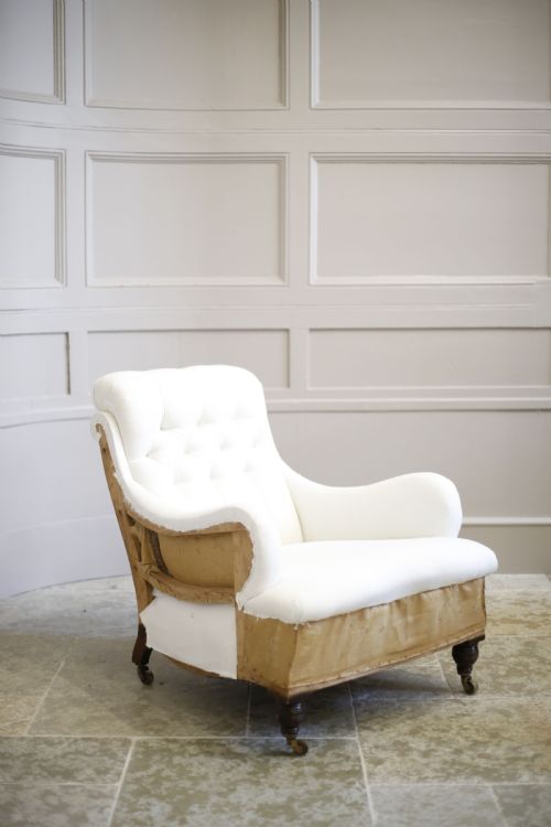 Deep Seated Victorian English Country House Armchair