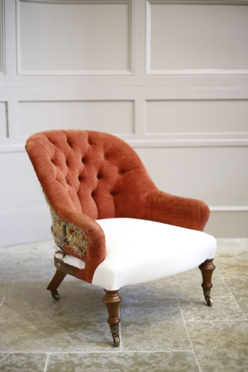 fig 1. Victorian buttoned back tub chair