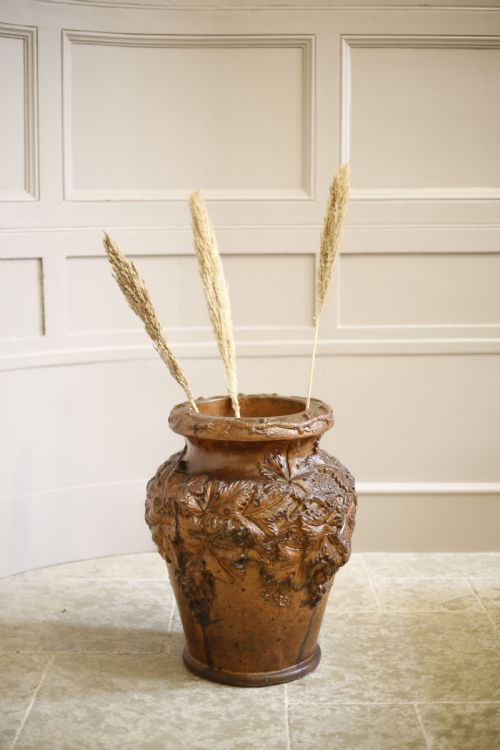 Large C.1890 Salt Glazed Garden Pot