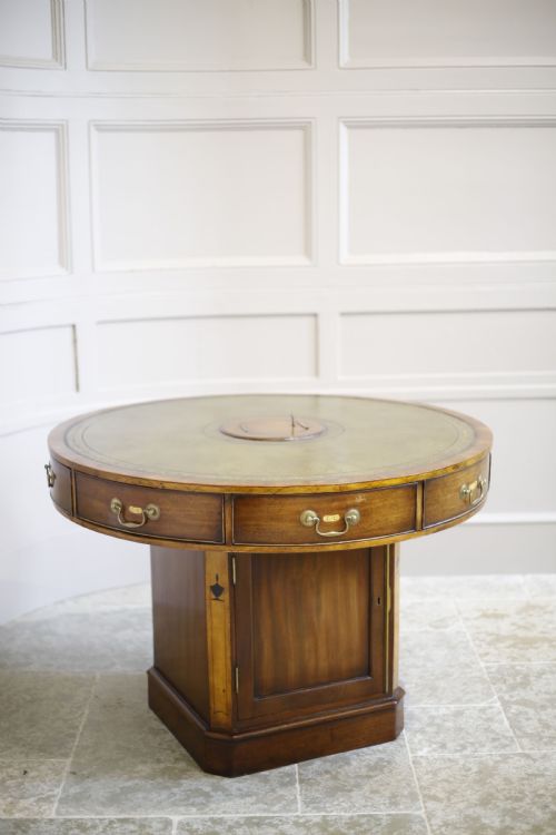 C.1920 Mahogany and Leather Topped Rent Table
