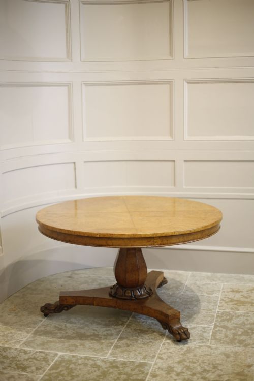 Georgian Pollard Oak Flip Top Centre Table