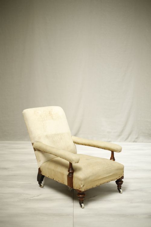 fig 1. Victorian deep seated open armchair