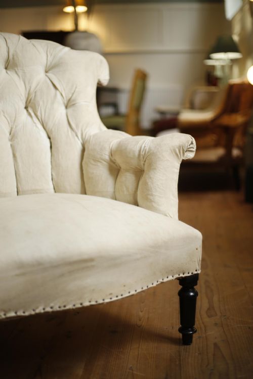 fig 1. Napoleon III buttoned fishtail armchair
