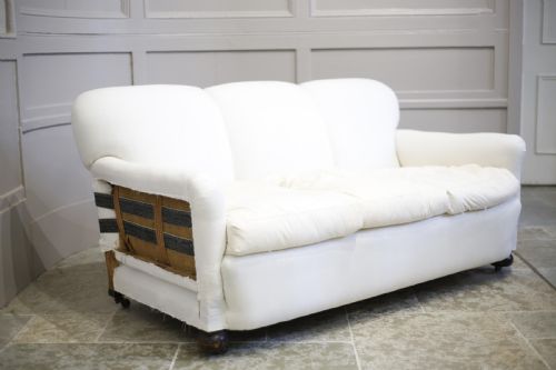 fig 1. 1930's English Country house sofa with cushions