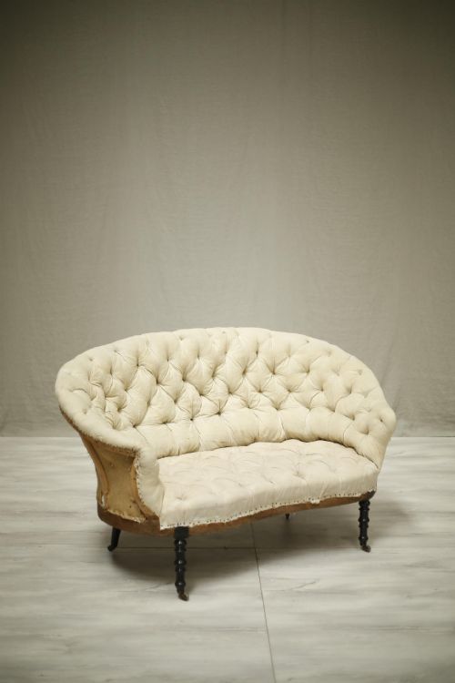 Napoleon III Curved Back Kidney Shaped Sofa