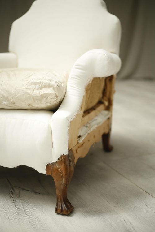 fig 1. Queen Anne style 1920's Country house lounge chair