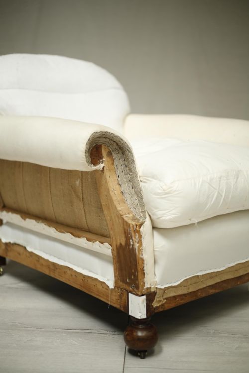 fig 1. Large Deep seated Victorian armchair