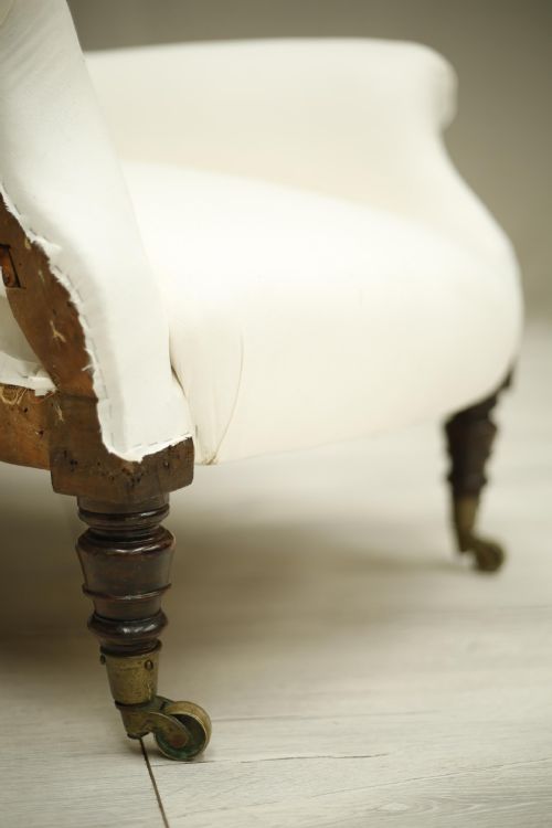 fig 1. Victorian country house buttoned armchair