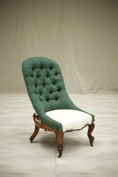 Deep Buttoned Victorian Nursing Chair