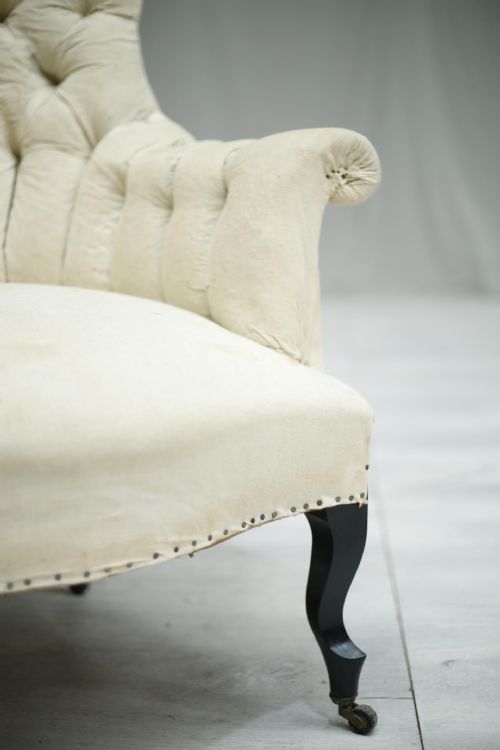 fig 1. Large Napoleon III Antique French Fishtail armchair