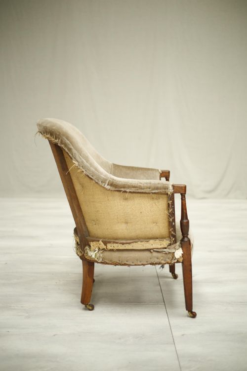 fig 1. Antique Georgian country house armchair
