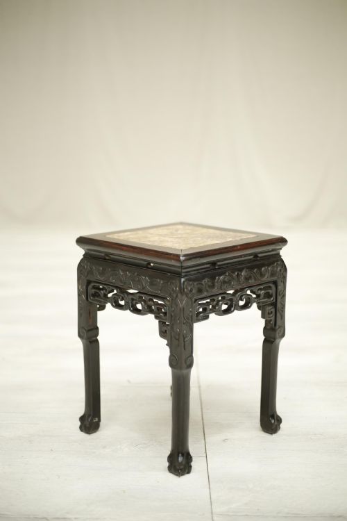 19th Century Antique Chinese Marble Topped Side Table