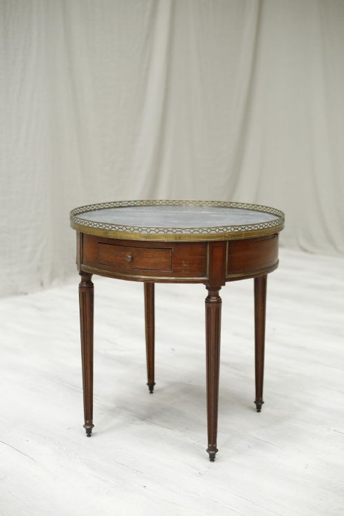 19th Century French Empire Marble Topped Lamp Table