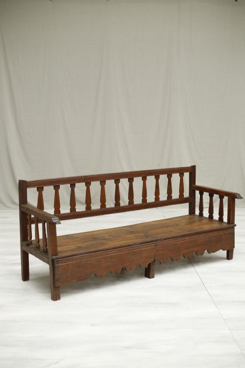 19th Century Antique Spanish Country Bench