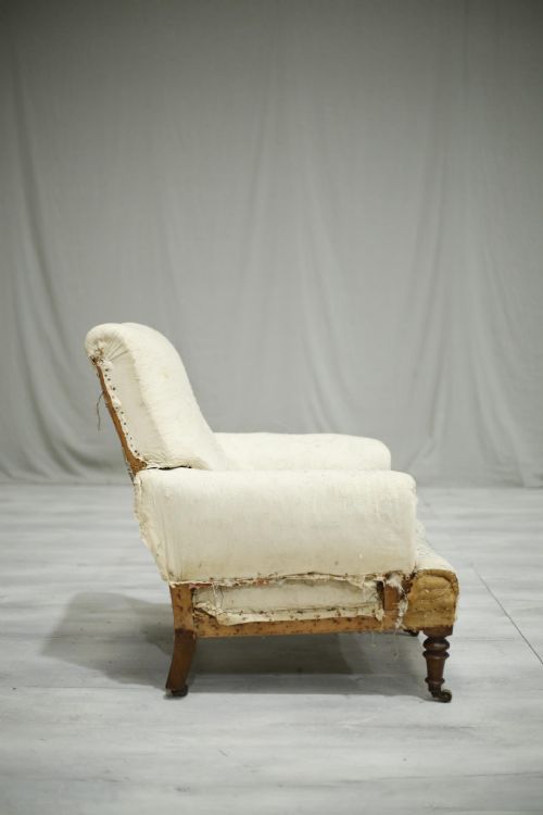 fig 2. Antique Victorian large square backed armchair