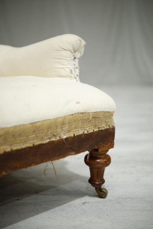 fig 1. Curved sided Antique Victorian armchair