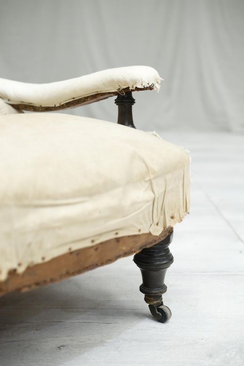 fig 1. 19th century Antique country house open armchair